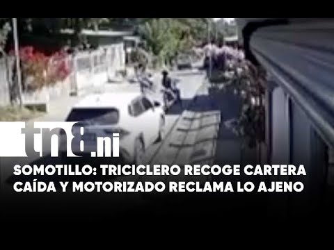 Confusión en Somotillo: motorizado exige cartera ajena frente a cámaras