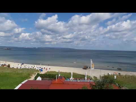 Blick vom Balkon der Villa Strandperle im Ostseebad Binz auf Rügen