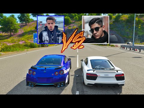 CAIO ARAUJO VS GREG FERREIRA - AUDI R8 V10 PLUS VS NISSAN GT-R - FORZA HORIZON 4