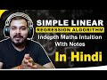 Simple Linear Regression Subtitles Download - Maths Intuition in Hindi