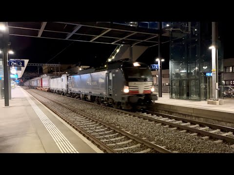 #297# TRENI MERCI - Deviato dal Brennero! Lunghissimo intermodale a Bellinzona!