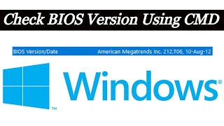 Check BIOS Version Using The Command Prompt in Windows | Find BIOS Version by CMD