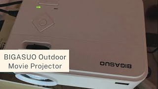 BIGASUO Projector Review | 1080P HD 200'' Supported Home Theater Projector, Outdoor Movie Projector