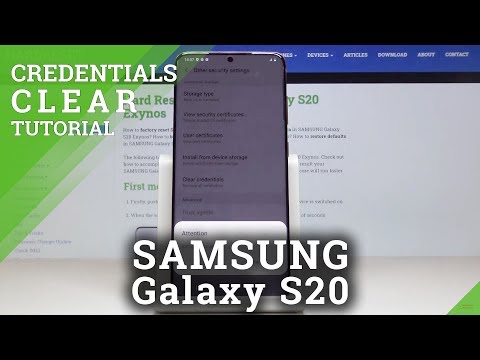 How to Clear Credentials in SAMSUNG Galaxy S20 – Remove Certificates