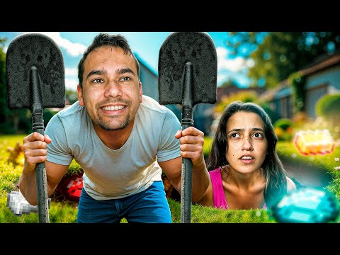 FIZ UM BURACO NO MEU QUINTAL E ENCONTREI UM TESOURO - Dig The Backyard