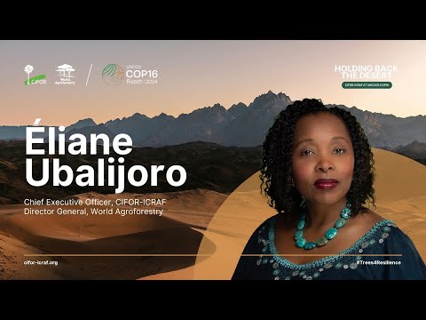 Éliane Ubalijoro - Key highlights from CIFOR-ICRAF at #COP16Riyadh