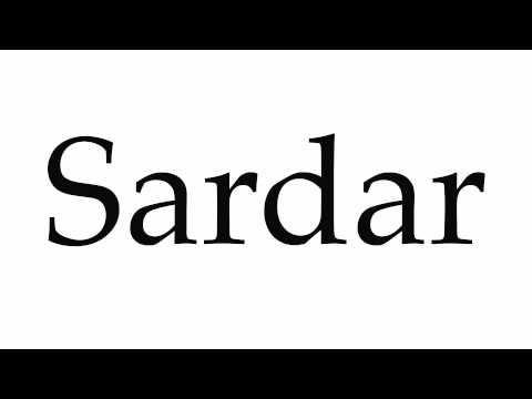 How to Pronounce Sardar