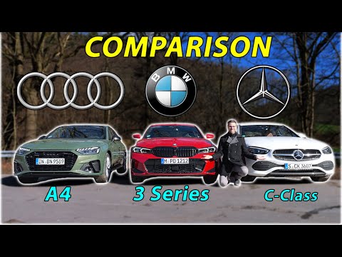 BMW 3 Series 330i vs Mercedes C-Class C300 vs Audi A4 45 TFSI comparison REVIEW