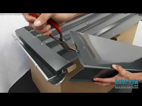 Kurzausschnitt Eckverbindung Prallblech zu Ortgang