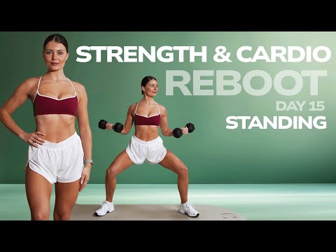 30 MIN FAT BURNING STRENGTH & CARDIO FULL BODY WORKOUT- No Repeats | Standing