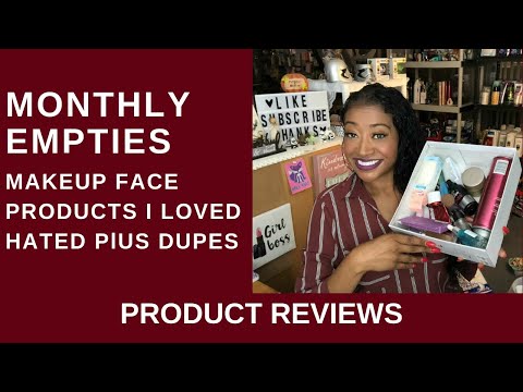 MONTHLY EMPTIES MAKEUP 💄 HIGH END AND DUPES PRODUCTS I LOVED ❤️& HATED MAKEUP FACE AND MORE Video