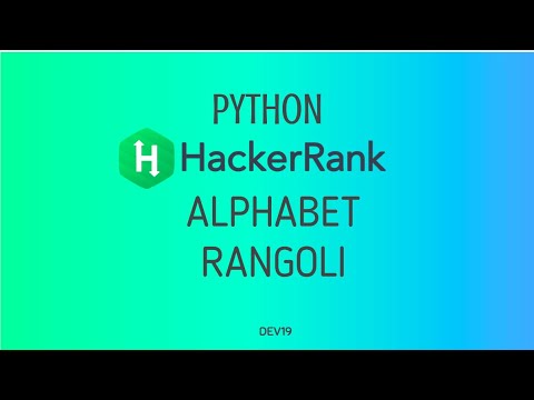 32 Alphabet Rangoli Hackerrank Python Solutions