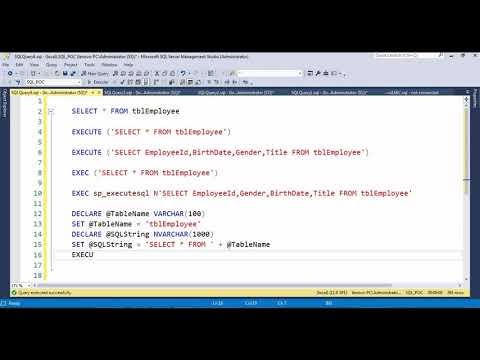 Microsoft Sql Server Development Part 2 Dynamic Sql_1 In Sql Server