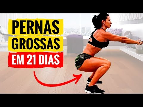 ✬PERNAS GROSSAS EM 21 DIAS II✬ 6 Exercícios Para Ter Pernas Grossas Em Casa Treino de Pernas e Coxas