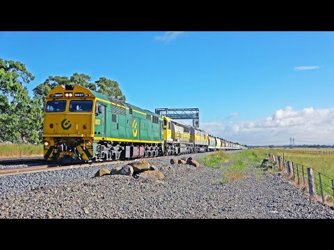 4K Trackside Country Victoria Trains - Summerhill Road & Wandong - Qube, SCT, PN ,V/Line, XPT