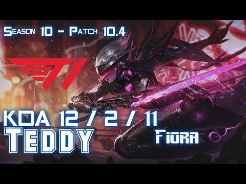 T1 Teddy FIORA vs AATROX Top - Patch 10.4 KR Ranked