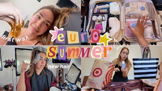 Getting READY for EURO SUMMER 🇫🇷🍋 new hair, Brazilian wax, packing & more