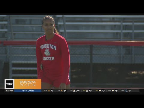 Brockton High School soccer player returns months after breaking foot to escape house fire