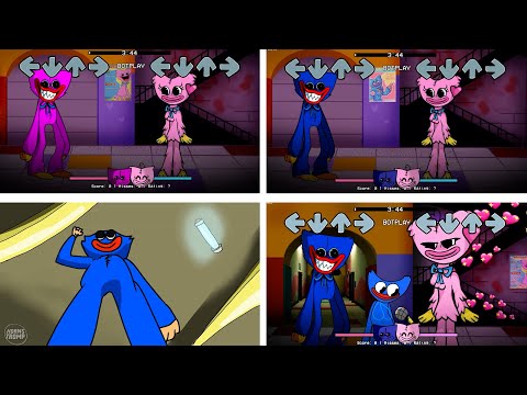 [QUAD MASHUP] HUGGY WUGGY IS NOT A MONSTER! Poppy Playtime & Friday Night Funkin Animation