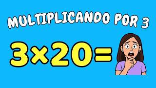 MULTIPLICANDO O 3 POR TODOS OS NÚMEROS ATÉ O 20 | Tabuada do 3