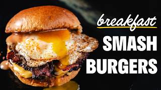 Griddle Breakfast Smash Burgers