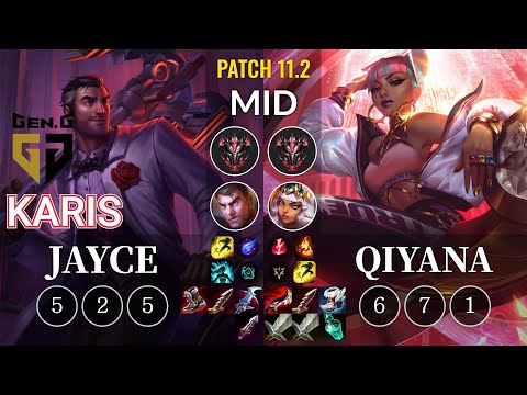 GEN Karis Jayce vs Qiyana Mid - KR Patch 11.2