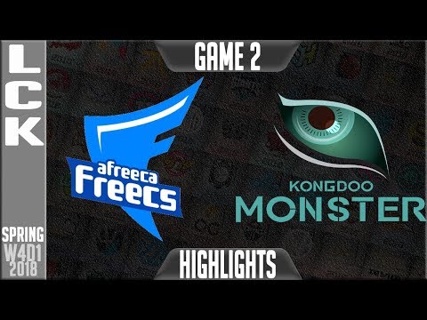 AFS vs KDM Highlights Game 2 | LCK Week 4 Spring 2018 W4D1 | Afreeca Freecs vs Kongdoo Monster G1