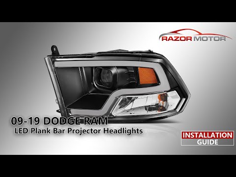 2009-2019 Dodge Ram LED Plank Bar Projector Headlights Installation Guide