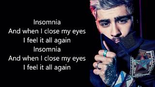 ZAYN - Insomnia (lyrics)