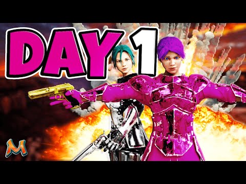 DAY 1 Fighting For South Gate RATHOLE On Extinction | MESA DUOS - ARK PvP