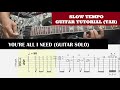 WHITE LION - YOU'RE ALL I NEED SOLO GUITAR LESSON with TABS and BACKING TRACK