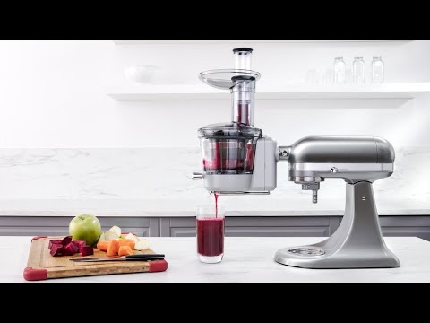 Priedas - lėtaeigė sulčiaspaudė KitchenAid 5KSM1JA video