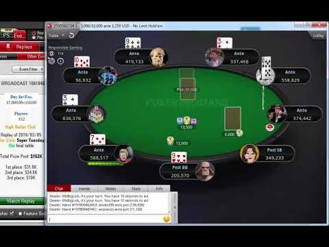 Replay | "wizowizo" Final table PokerStars High Roller Club: $1,050 Super Tuesday $150K Mar 05, 2019
