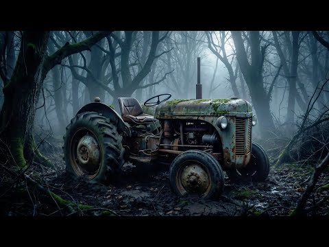 We found a 1950s model abandoned tractor deep inside a dense jungle at night.
