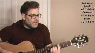 How to play "Not An Addict" by K's Choice on acoustic guitar