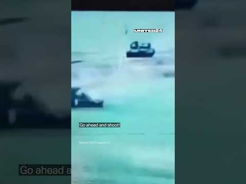 Ukrainian Tank vs. Russian APC 🤟🏻🔥#warinukraine #russia #tanks #united24media