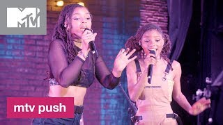 Chloe x Halle Perform ‘Happy Without Me’ (Live Performance) | MTV Push