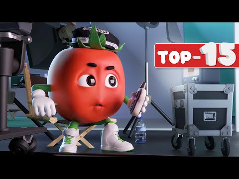 🍅 Pomidor Do‘ppi | TOP-15 yozgi qismlar | Bolalar uchun multfilm | Qismlar to'plami