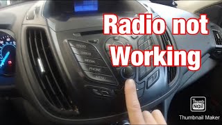 How to fix the radio not working on a Ford Escape