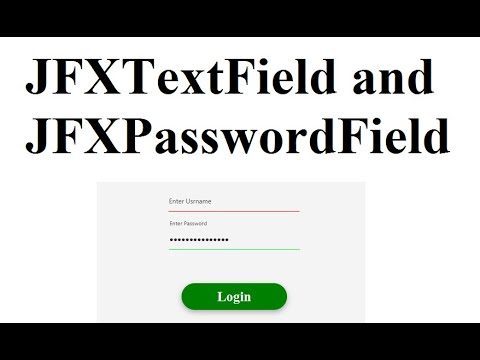 JavaFX Material Design JFoenix Tutorial 48   JFXTextField and JFXPasswordField