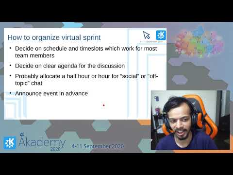 Akademy 2020 - Bhushan Shah - Virtual Sprints