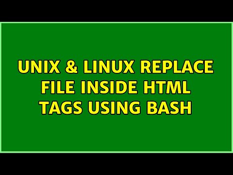 Unix Linux Replace File Inside Html Tags Using Bash 2 Solutions