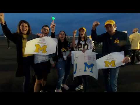 2022 CFP Semifinal at Vrbo Fiesta Bowl Team Arrival - Michigan