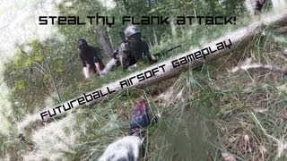 preview picture of video 'Stealthy Flank Attack! September 8, 2013 Futureball Airsoft Gameplay'