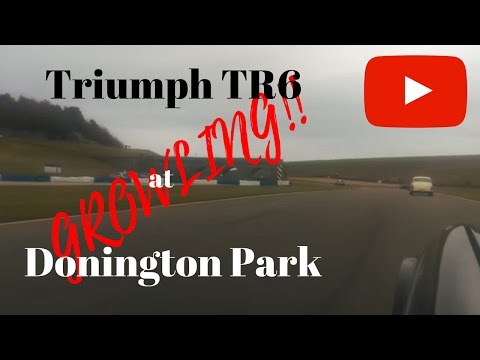 Triumph TR6 growling at Donington Historic 01.05.16