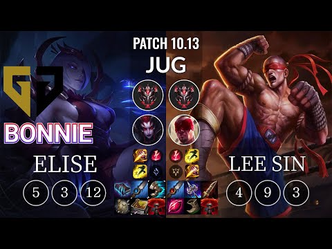 GEN Bonnie Elise vs Lee Sin Jungle - KR Patch 10.13