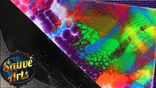 Fluid Acrylic painting - CONTRAST!! Hard Edge Technique