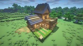 Minecraft: how to build a beautiful and simple wooden house #1