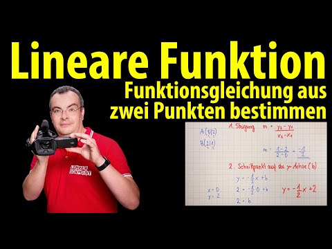 lineare Funktion - Funktionsgleichung aus zwei Punkten bestimmen