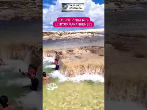 Cachoeiras de água doce q se formam nos lençóis maranhense no período das chuvas. #maranhão #viral